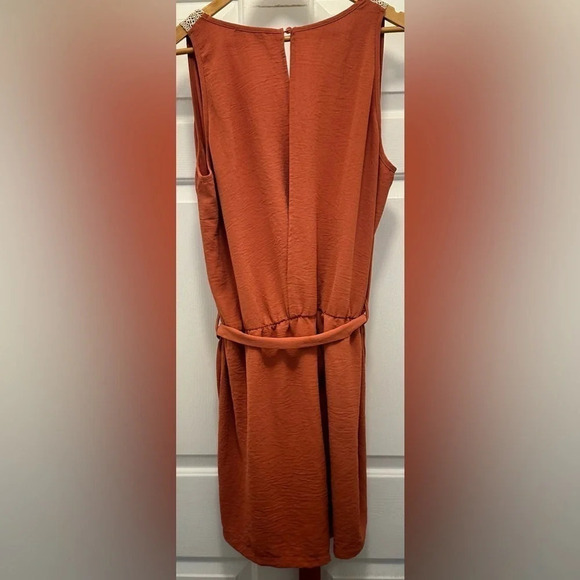 Prettygarden Women's V Neck Sleeveless Romper With Belt and Pocket Size XXL - Picture 4 of 10